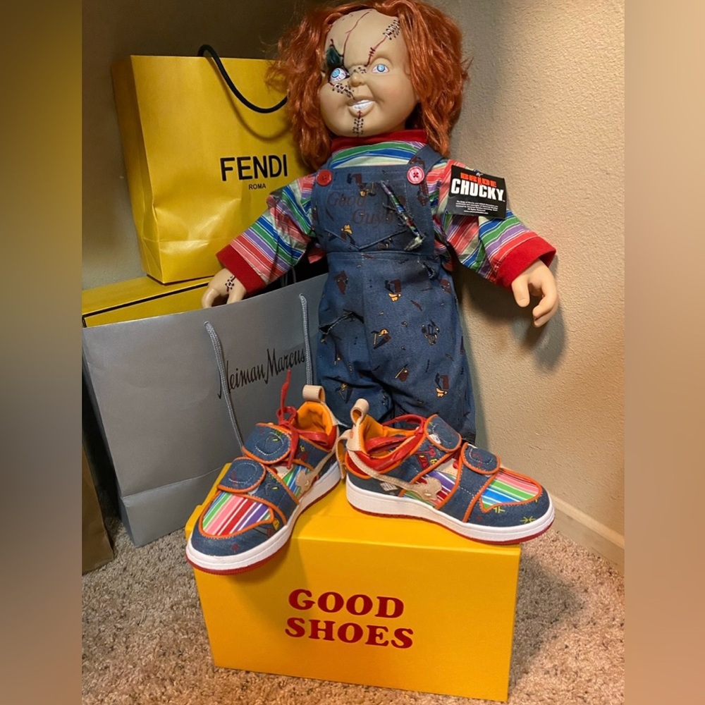 Custom Made Good Guy Sneakers (Chucky) Toddler Sz. 9 Brand New Never Worn